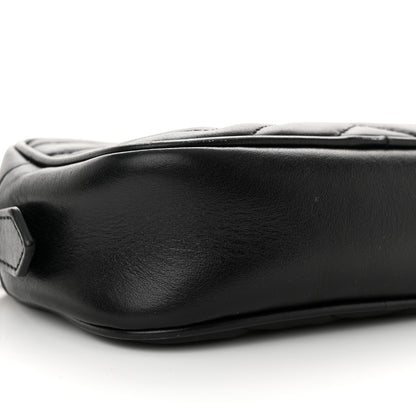 Gucci Calfskin Matelasse Mini GG Marmont Chain Shoulder Bag Black 9 of 18