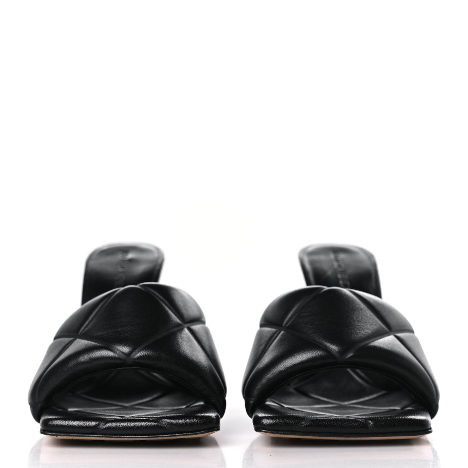 Bottega Veneta Nappa Quilted Rubber Lido Mule Sandals 40 Black 2 of 9