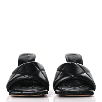 Bottega Veneta Nappa Quilted Rubber Lido Mule Sandals 40 Black 2 of 9