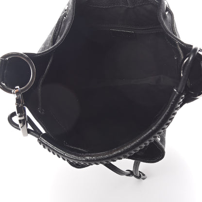 Gucci Monogram Drawstring Hobo Black 5 of 9