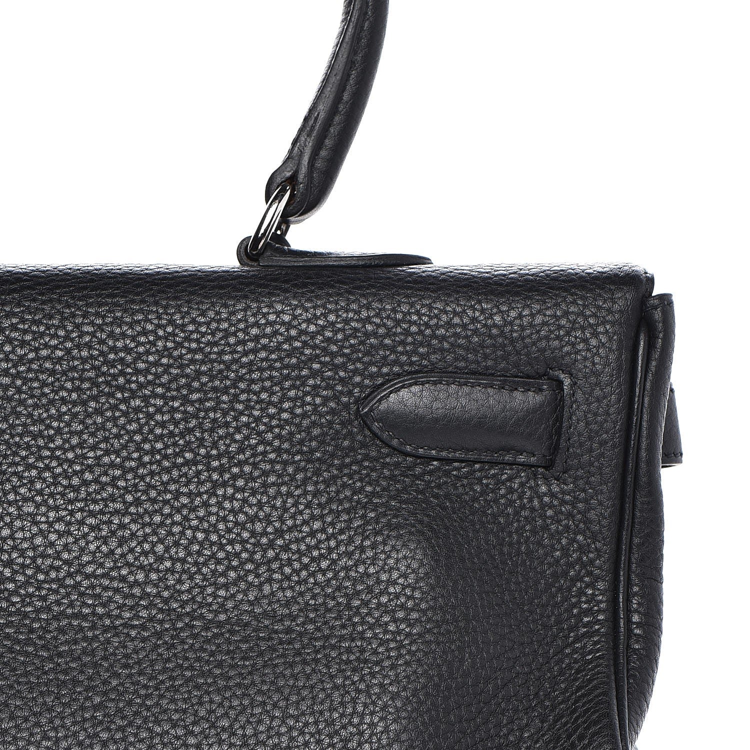 Hermes Taurillon Clemence Shoulder Kelly 40 Black 13 of 29