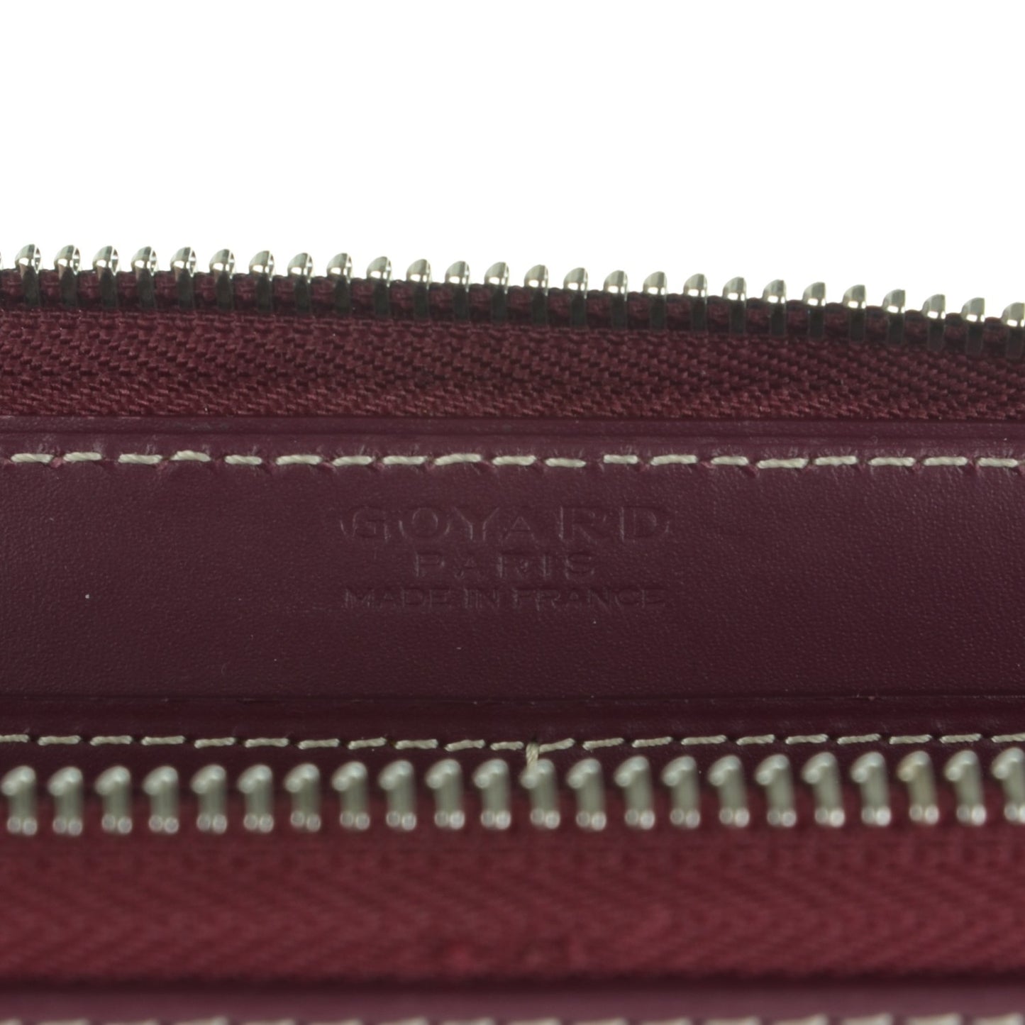 Goyardine Matignon Zip Around GM Wallet Burgundy