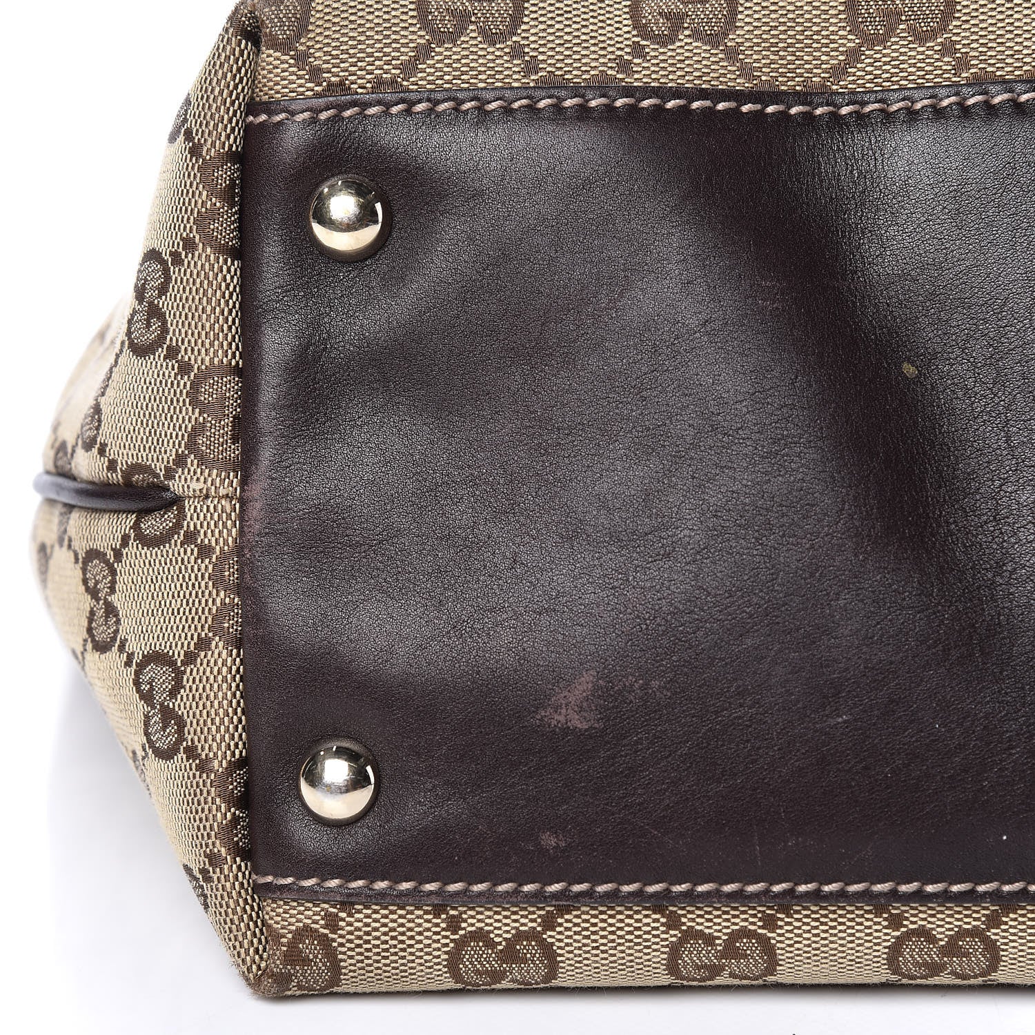 Gucci Monogram Medium New Britt Tote Brown 10 of 19