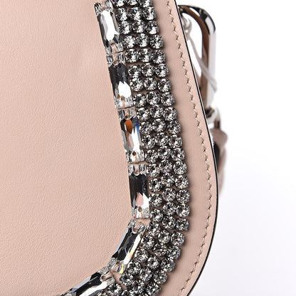 Chloe Calfskin Crystal Embellished Small Nile Bracelet Bag Cement Pink 10 of 10