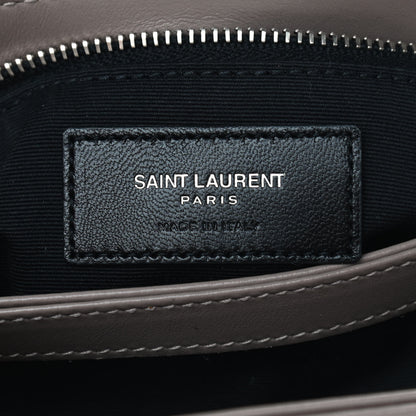Saint Laurent Calfskin Y Quilted Monogram Toy Loulou Satchel Dusty Grey 6 of 9