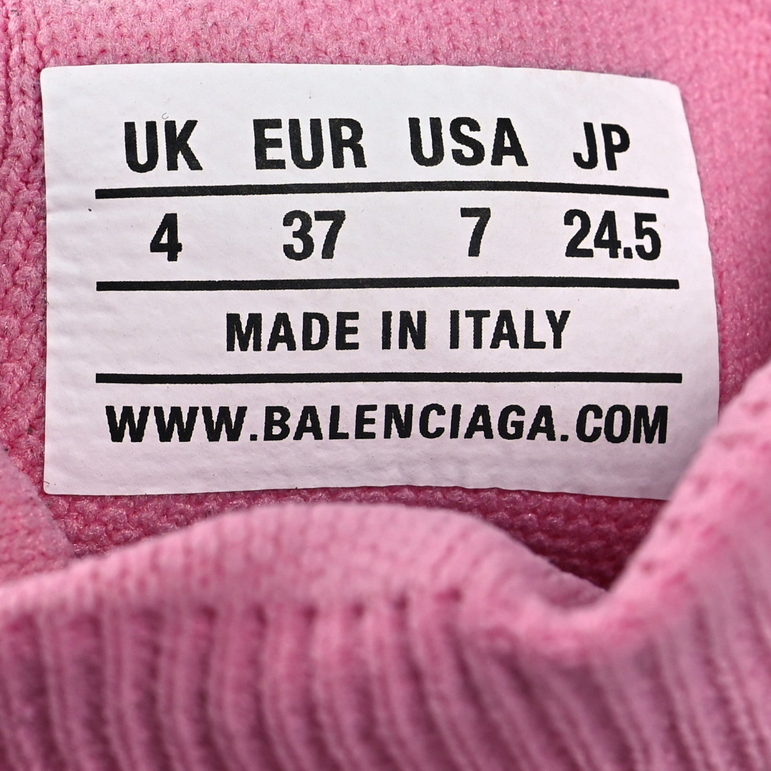 Balenciaga Neoprene Knit Womens Speed Sneakers 37 Pink 7 of 13