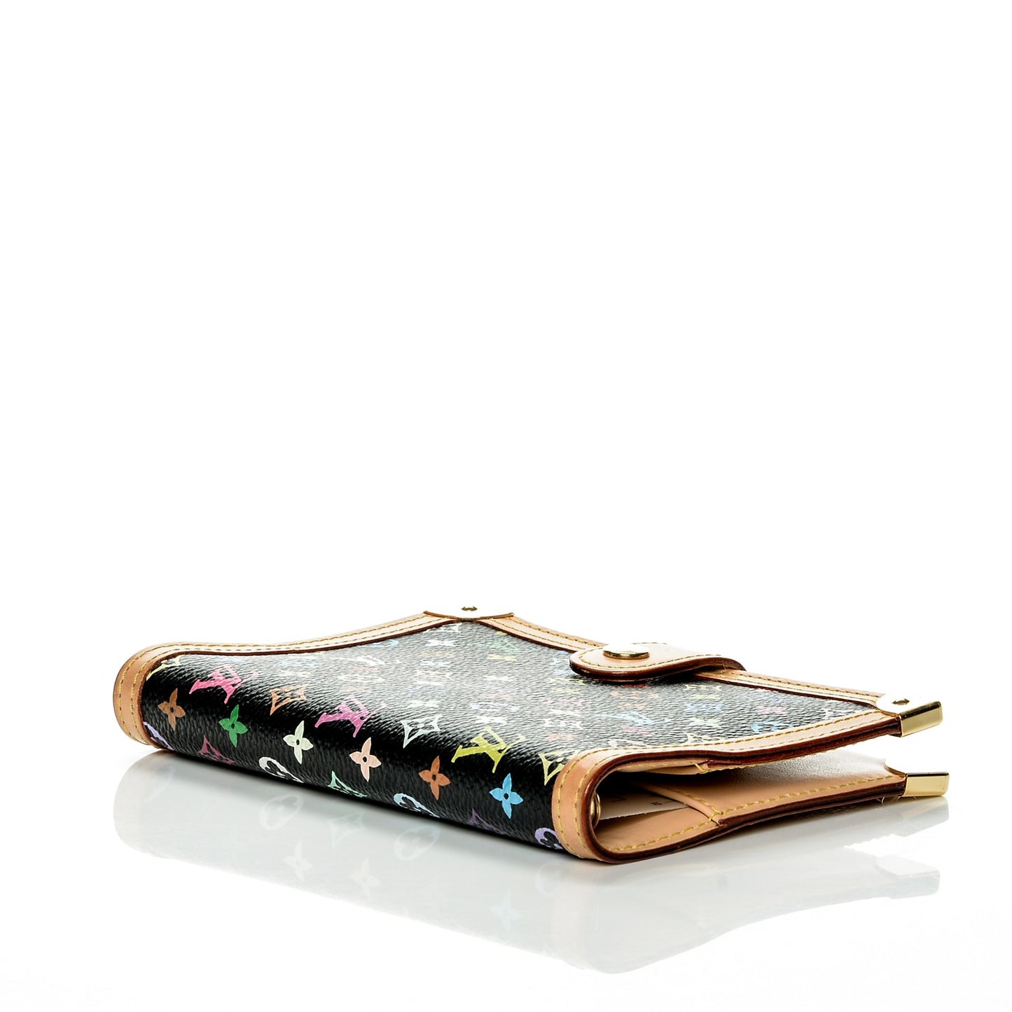 Monogram Multicolor Small Ring Agenda Cover Black