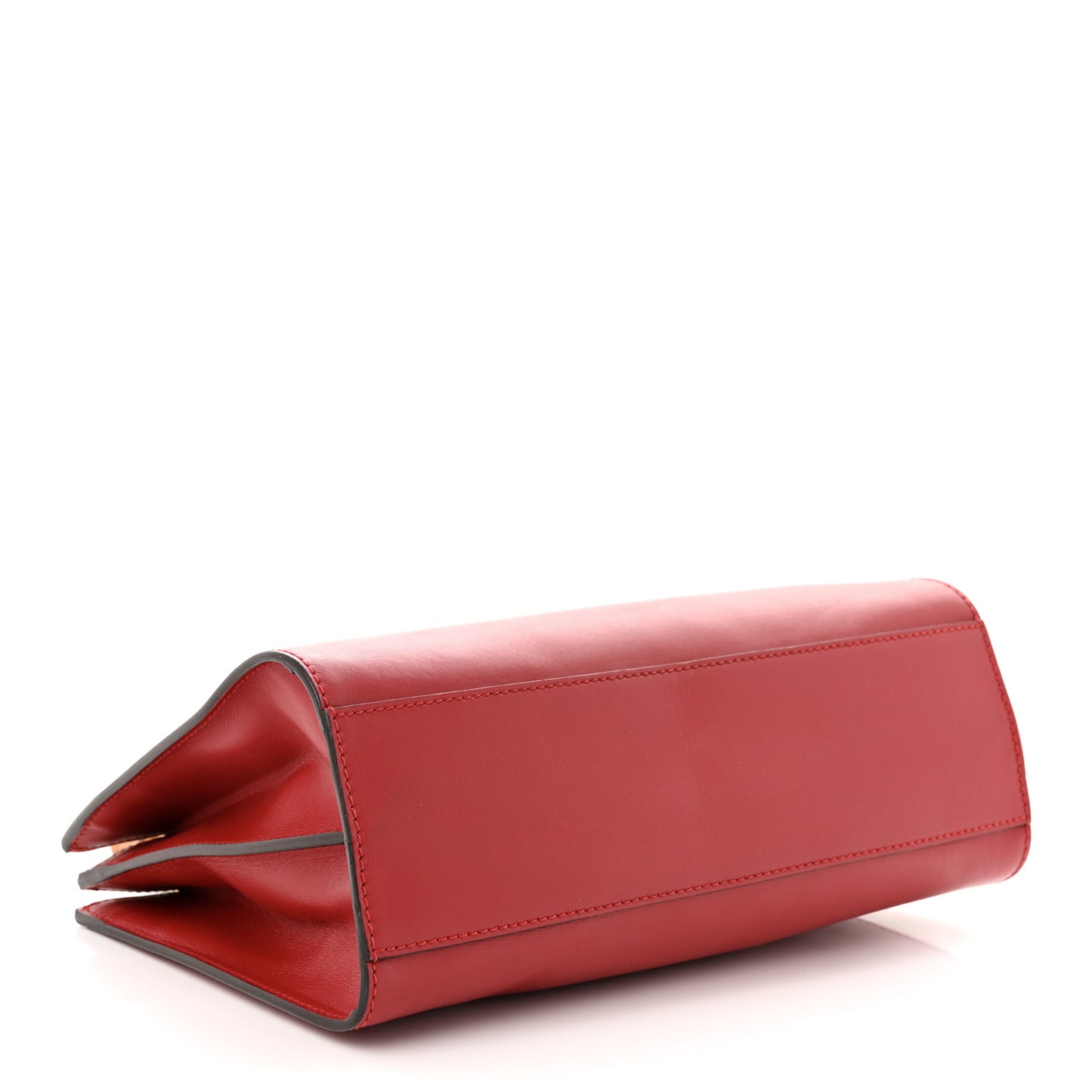 Nappa Bamboo Web Small Nymphaea Top Handle Bag Hibiscus Red