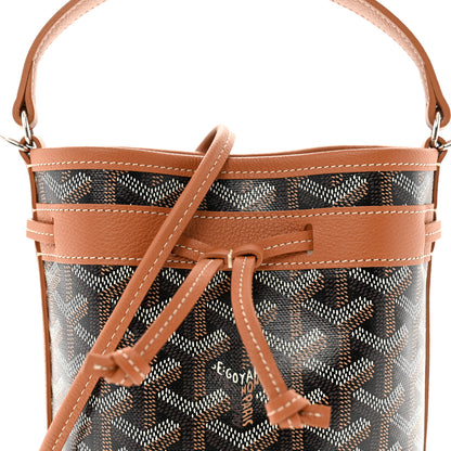 Goyard Goyardine Petit Flot Mini Bucket Bag Black Gold 7 of 10