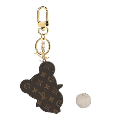 Louis Vuitton LV x TM Cowhide Monogram Superflat Panda Key Ring Bag Charm Multicolor 2 of 3