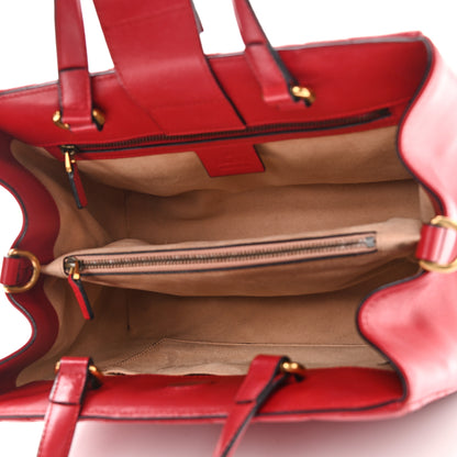 Gucci Calfskin Matelasse Small GG Marmont Tote Hibiscus Red 4 of 14