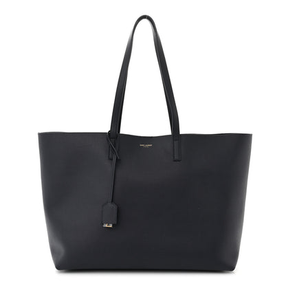 Saint Laurent Calfskin Large Shopping Tote Deep Marine 1 of 11