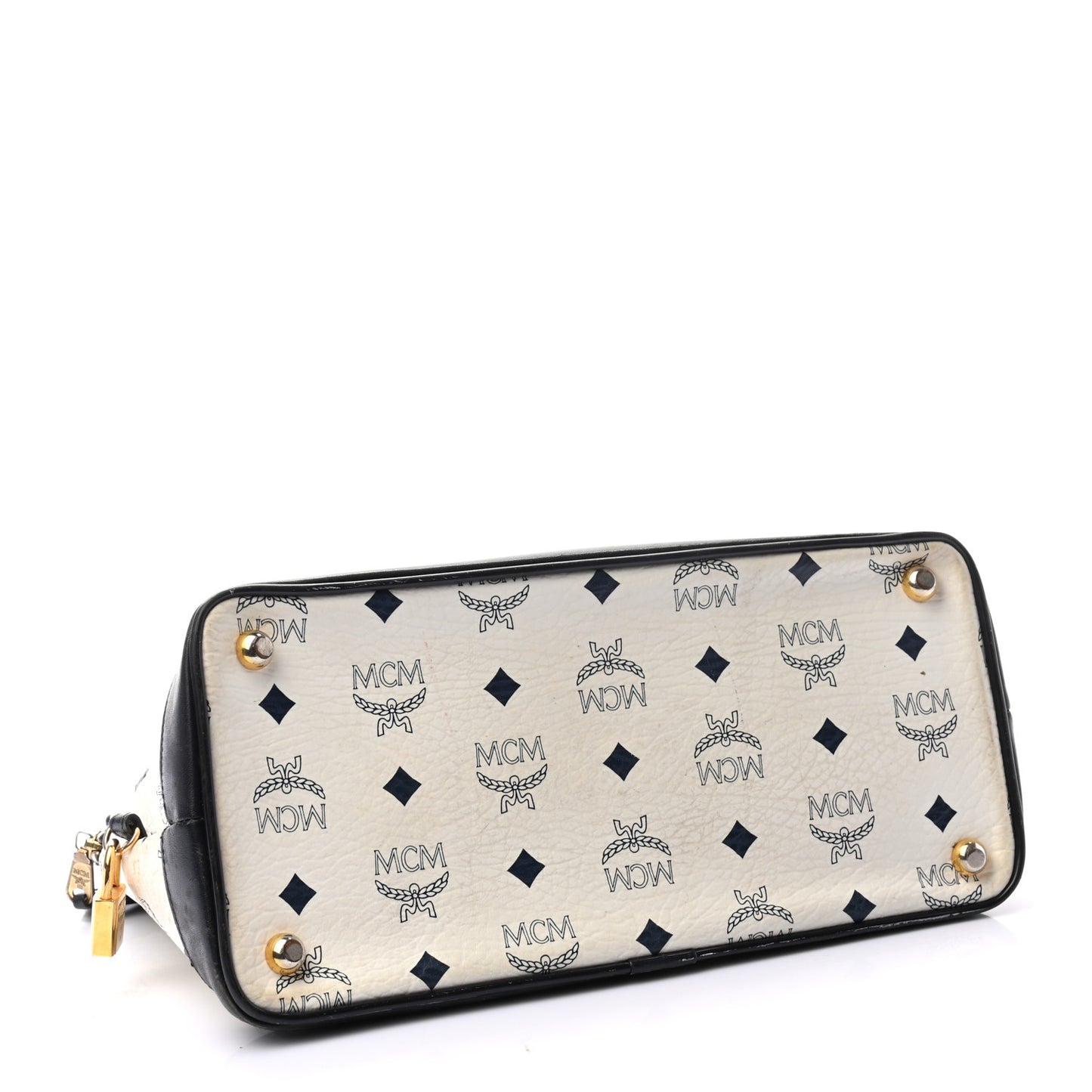 Visetos Medium Heritage Bowler Bag White
