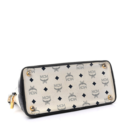 MCM Visetos Medium Heritage Bowler Bag White 4 of 16