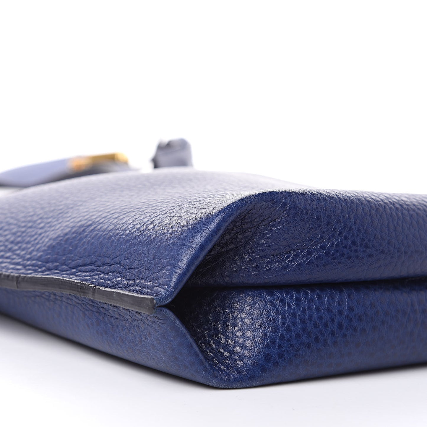 Calfskin Large Alix Padlock Zip Shoulder Bag Cobalt