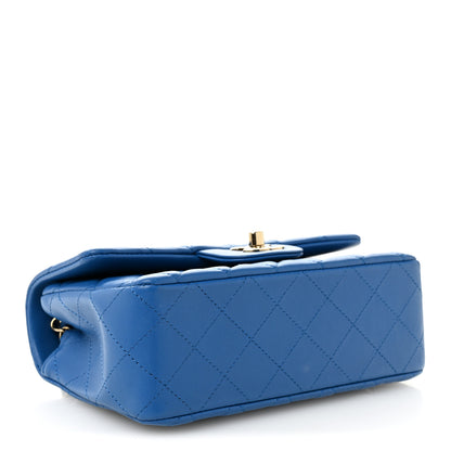 Chanel Lambskin Quilted Mini Rectangular Flap Blue 4 of 10