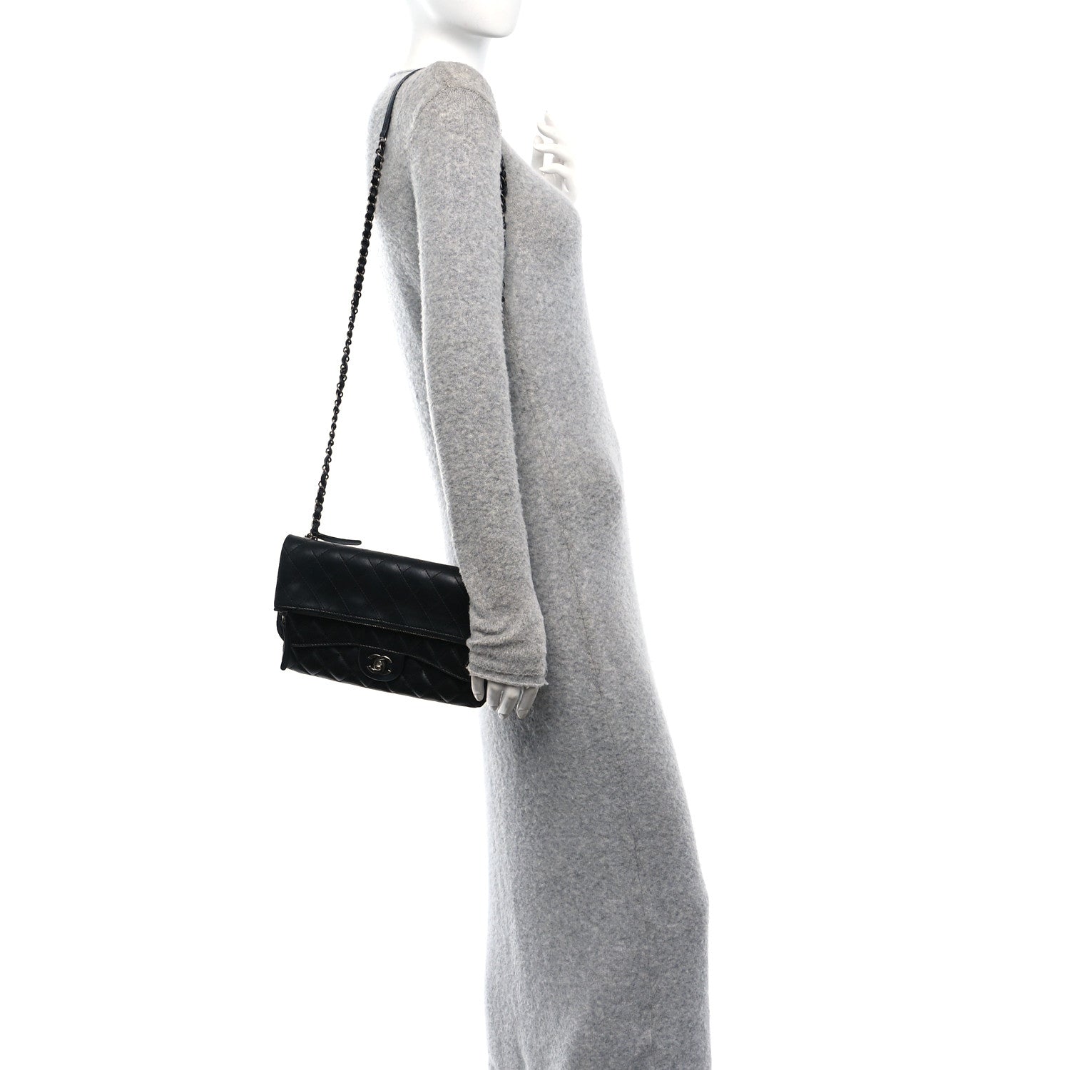 Chanel Lambskin Quilted Mini Multi Flap Bag Black 2 of 12