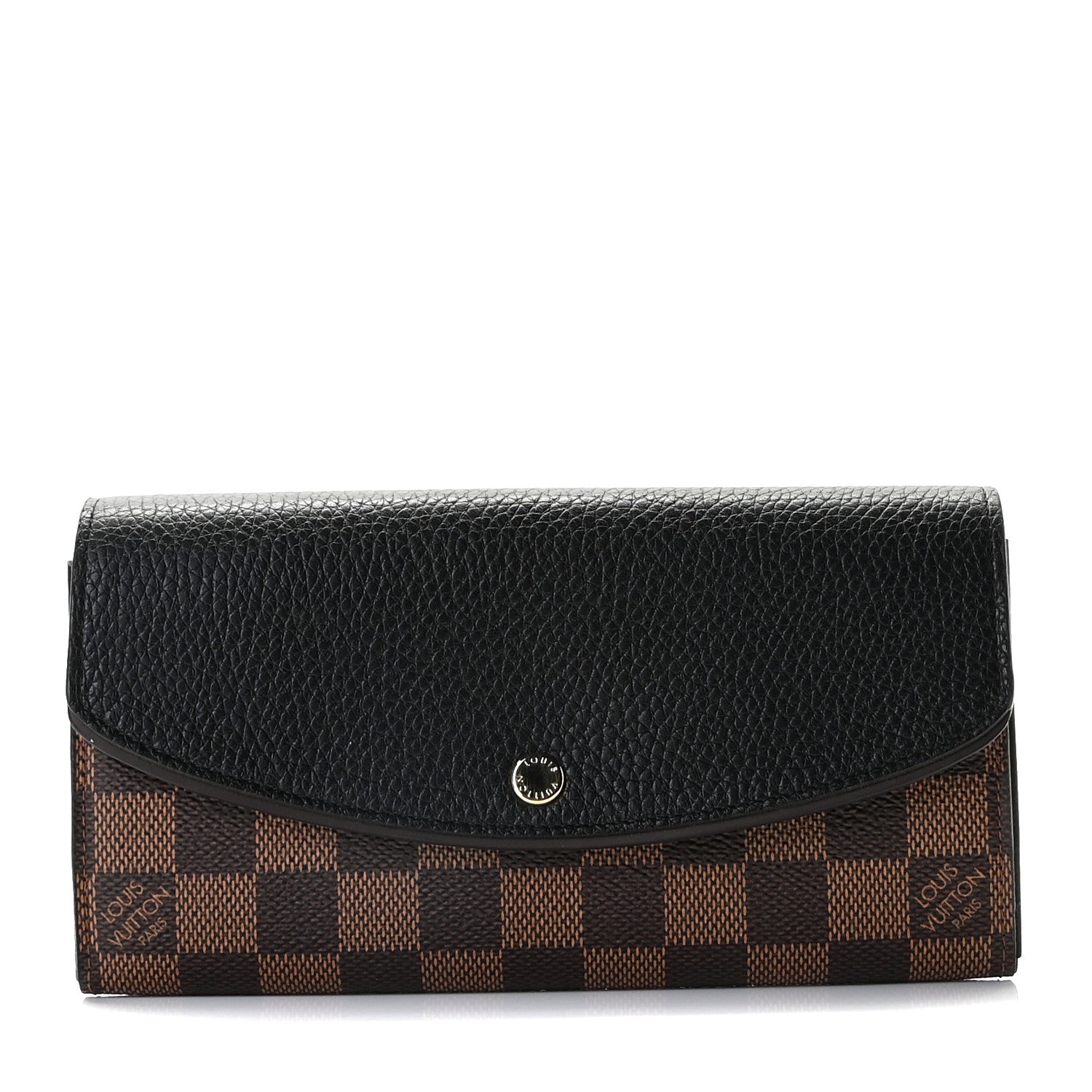 Louis Vuitton Damier Ebene Normandy Wallet Black 1 of 10