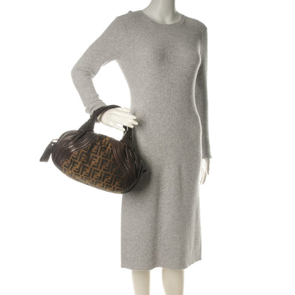 Fendi Zucca Nappa Nuvolata Vitello Tortuga Spy Bowler Tobacco Moro 2 of 7