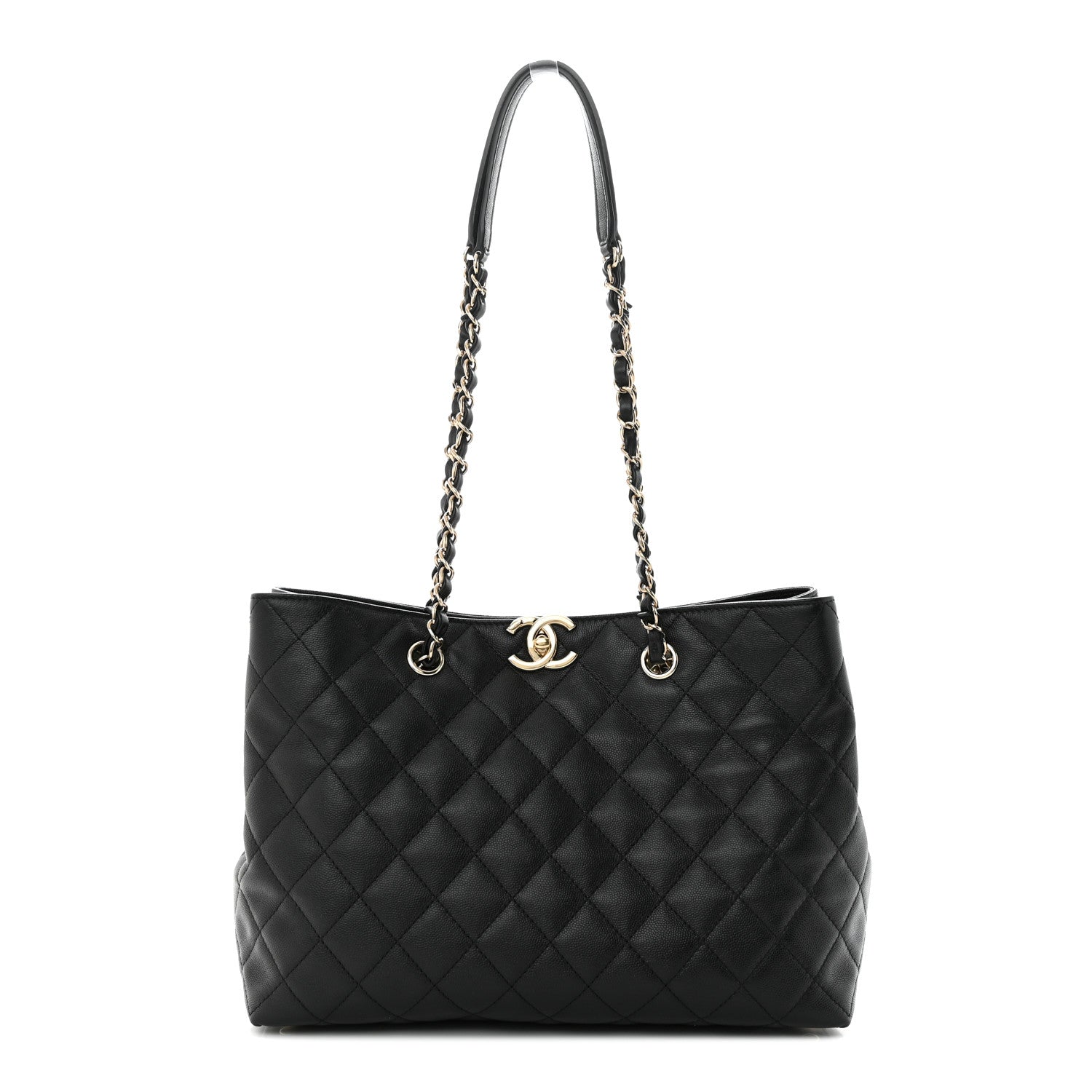 Chanel Caviar Quilted Small Shopping Tote Black 1 of 10