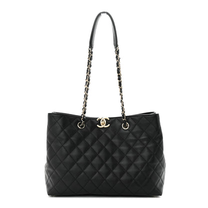 Chanel Caviar Quilted Small Shopping Tote Black 1 of 10
