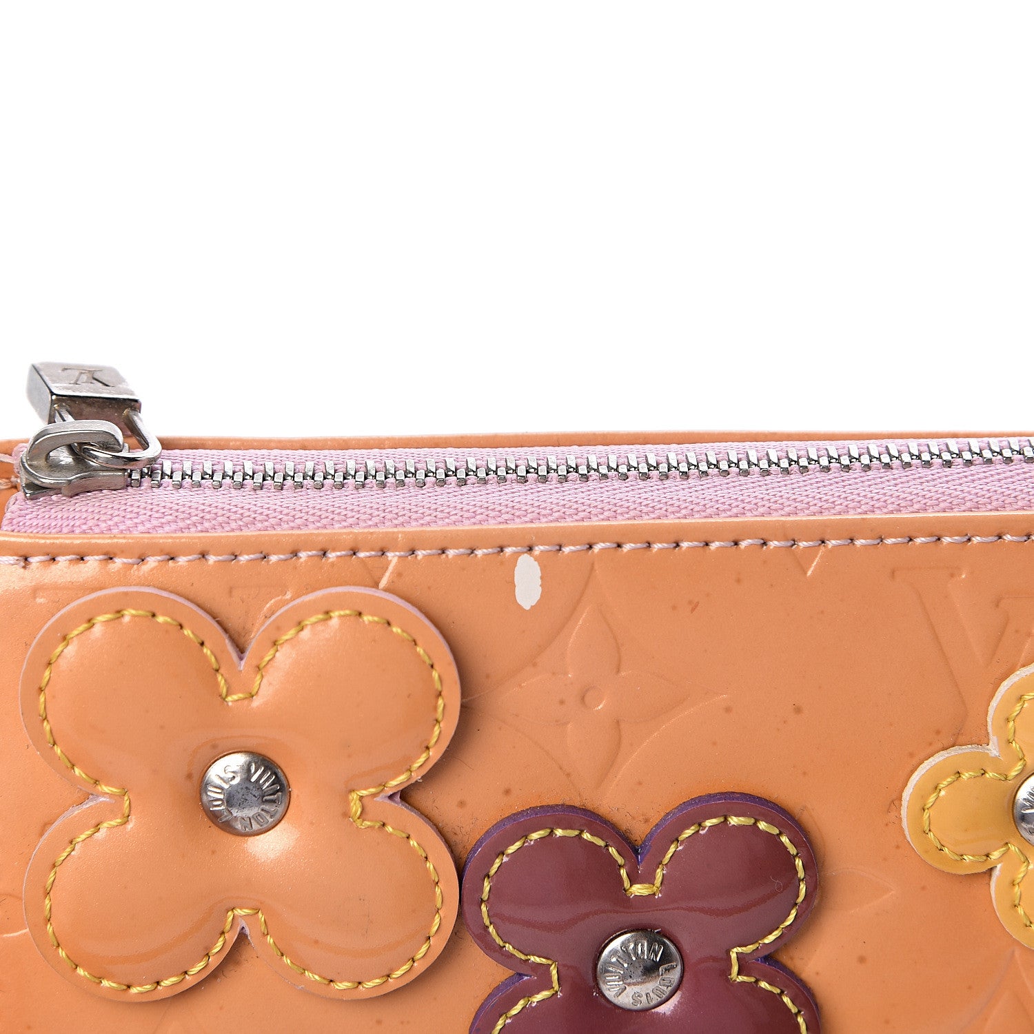 Louis Vuitton Vernis Lexington Fleurs Pochette Pink 7 of 12
