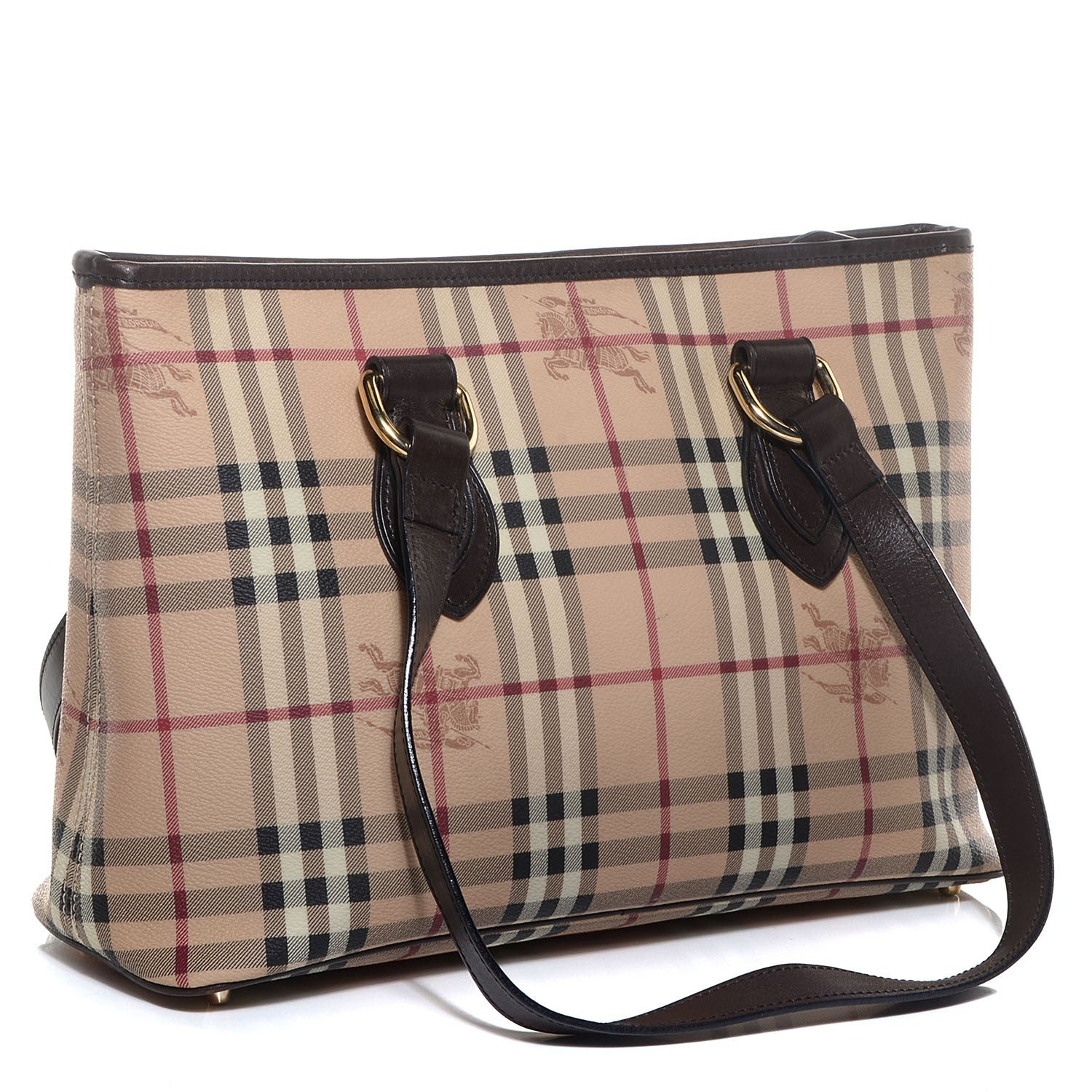 Burberry Haymarket Check Medium Tote Chocolate 3 of 11