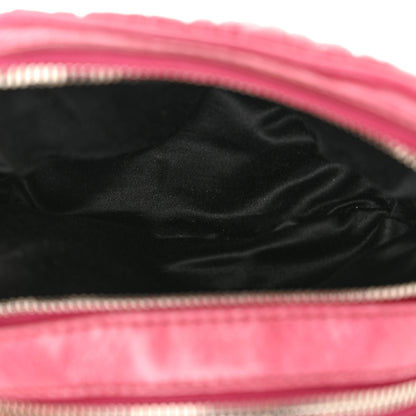 Miu Miu Vitello Lux Matelasse Double Zip Chain Mini Crossbody Bag Peonia 5 of 10