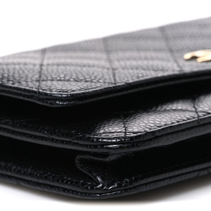 Chanel Caviar Quilted Wallet on Chain WOC Black 10 of 11