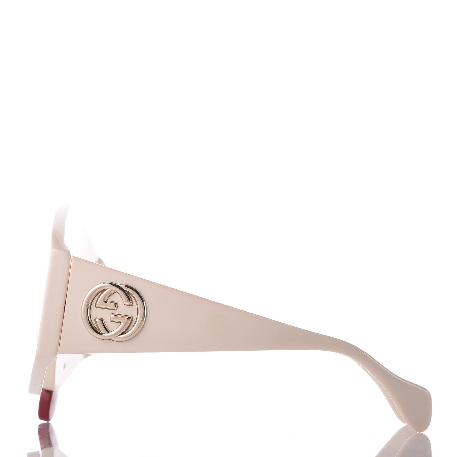 Gucci Acetate Crystal Hollywood Forever Tear Drop Sunglasses GG0359S Ivory 2 of 7