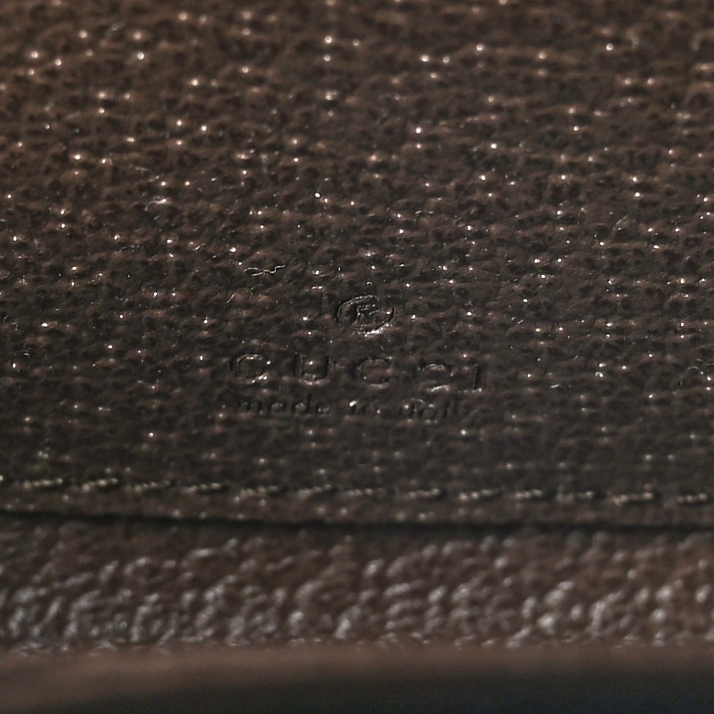 GG Supreme Monogram Textured Dollar Calfskin Web Ophidia Zip Around Card Case Wallet Beige Ebony New Acero