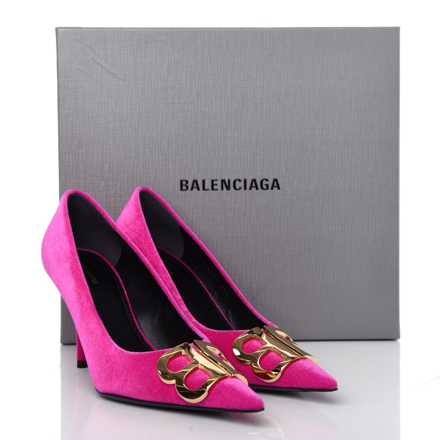 Balenciaga Velvet De Soie Pumps 37.5 Rose Fuchsia 11 of 11