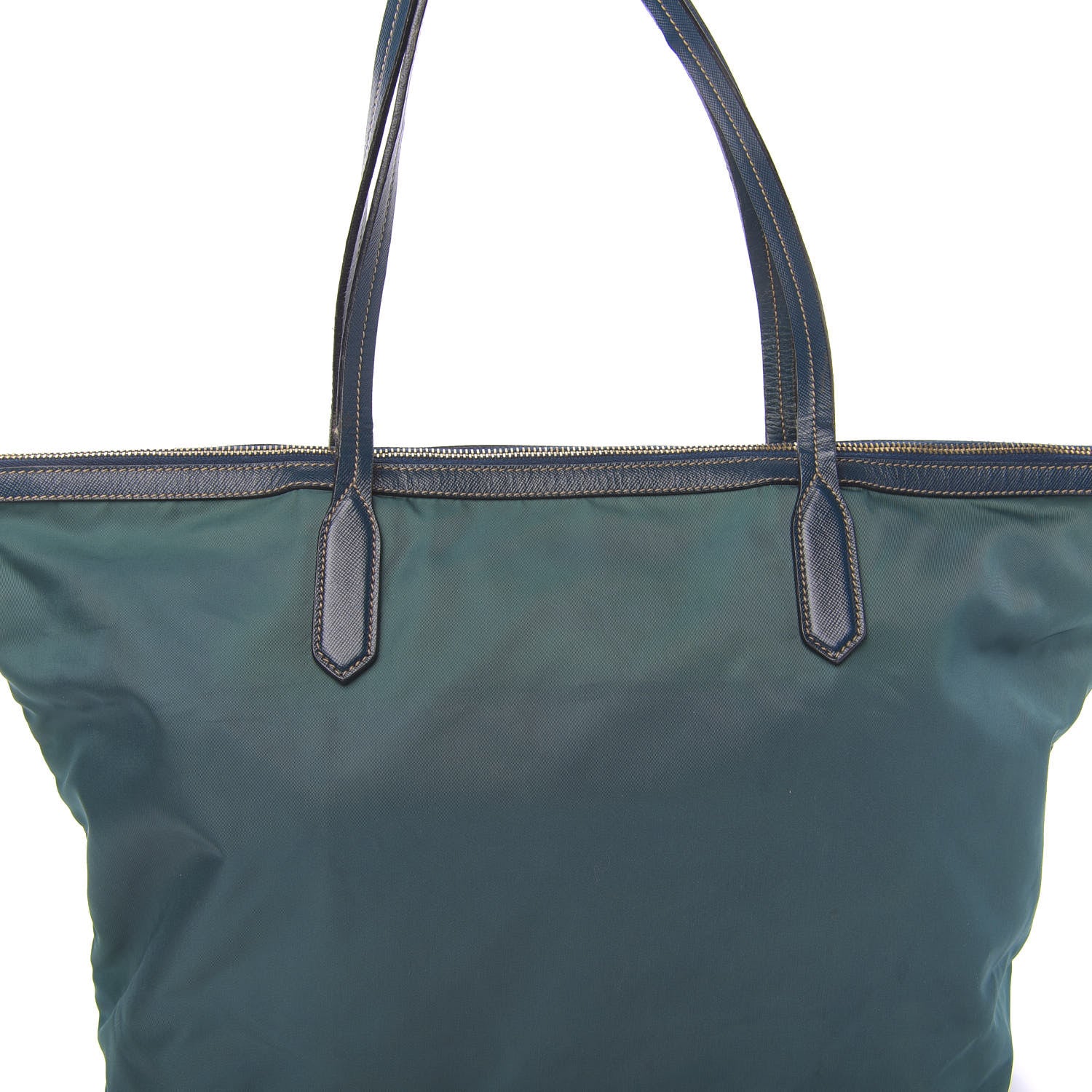 Prada Saffiano Tessuto Nylon Tote Petrolio 12 of 14