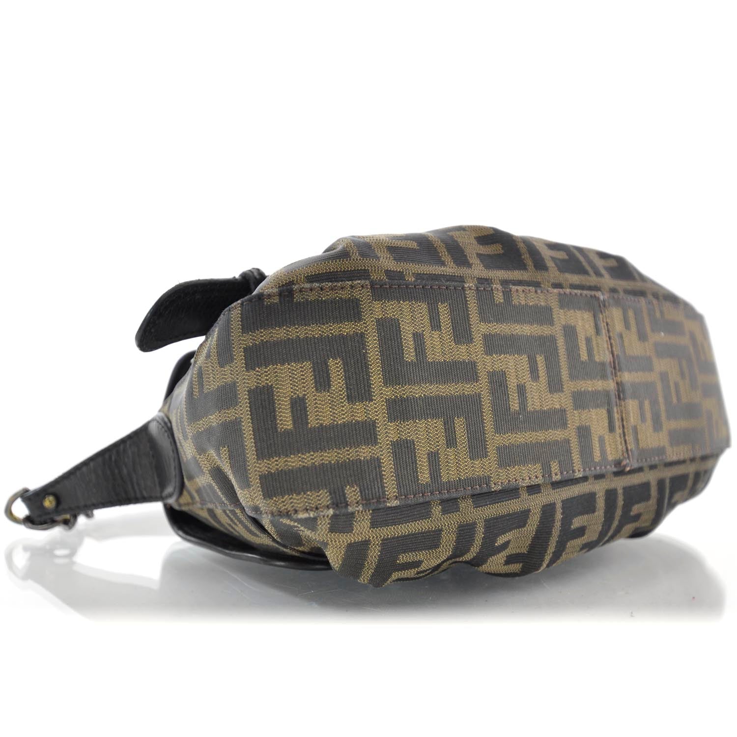 Fendi Zucca B Bis Flap Bag Tobacco Castagna 6 of 12