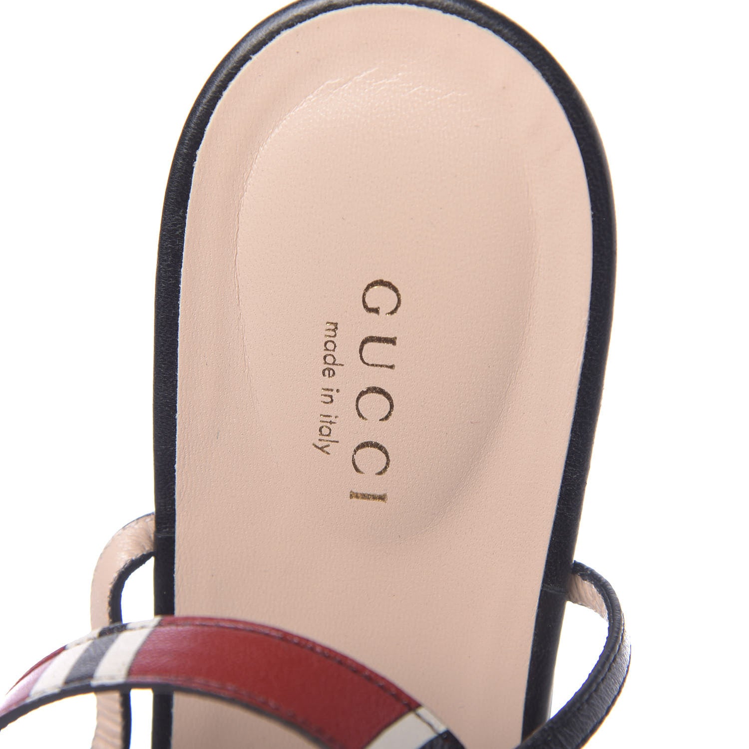 Gucci Calfskin Yoko Snake T-Strap Thong Sandals 40 Black 6 of 9