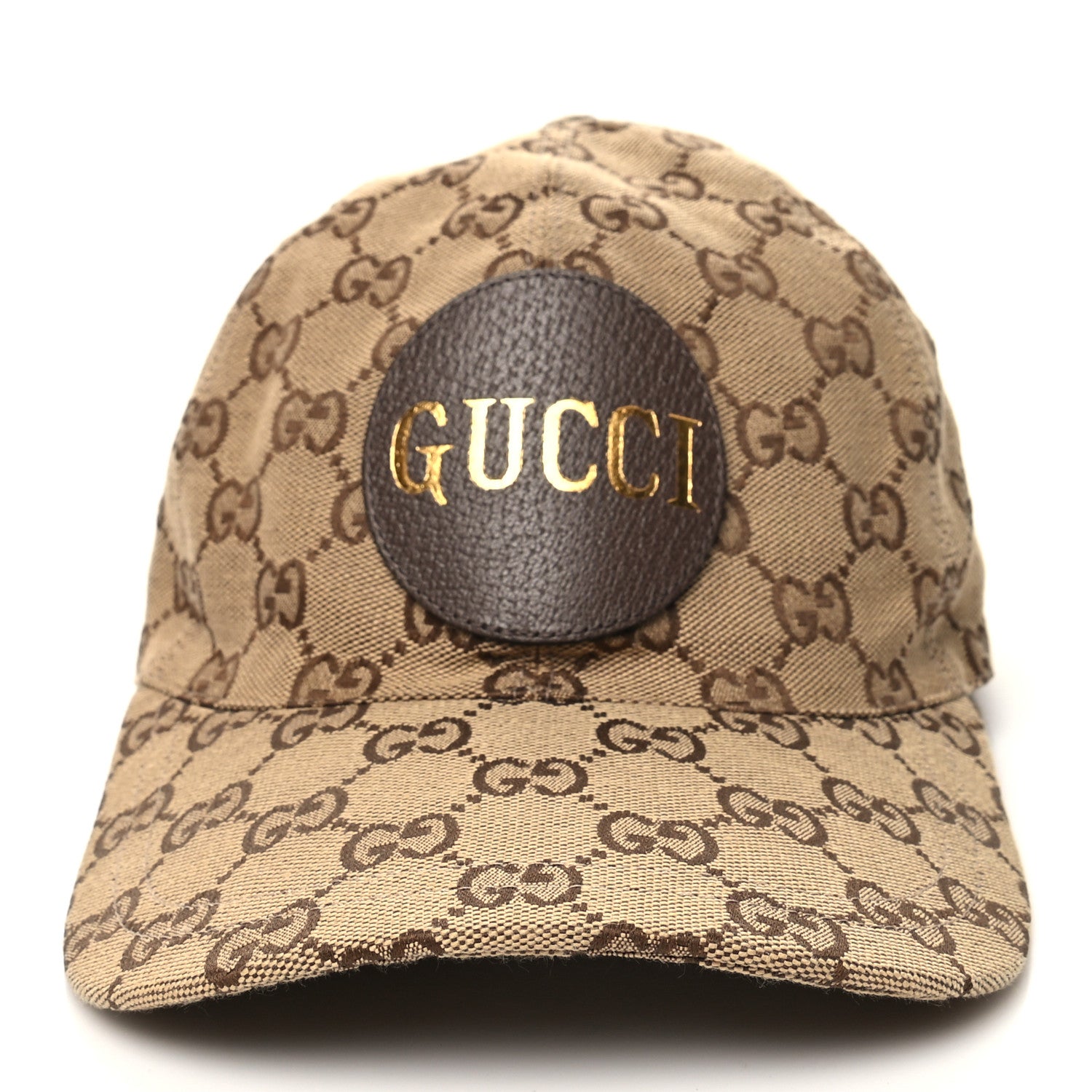 Gucci Monogram Textured Dollar Calfskin Zeno Baseball Hat M Beige 3 of 9