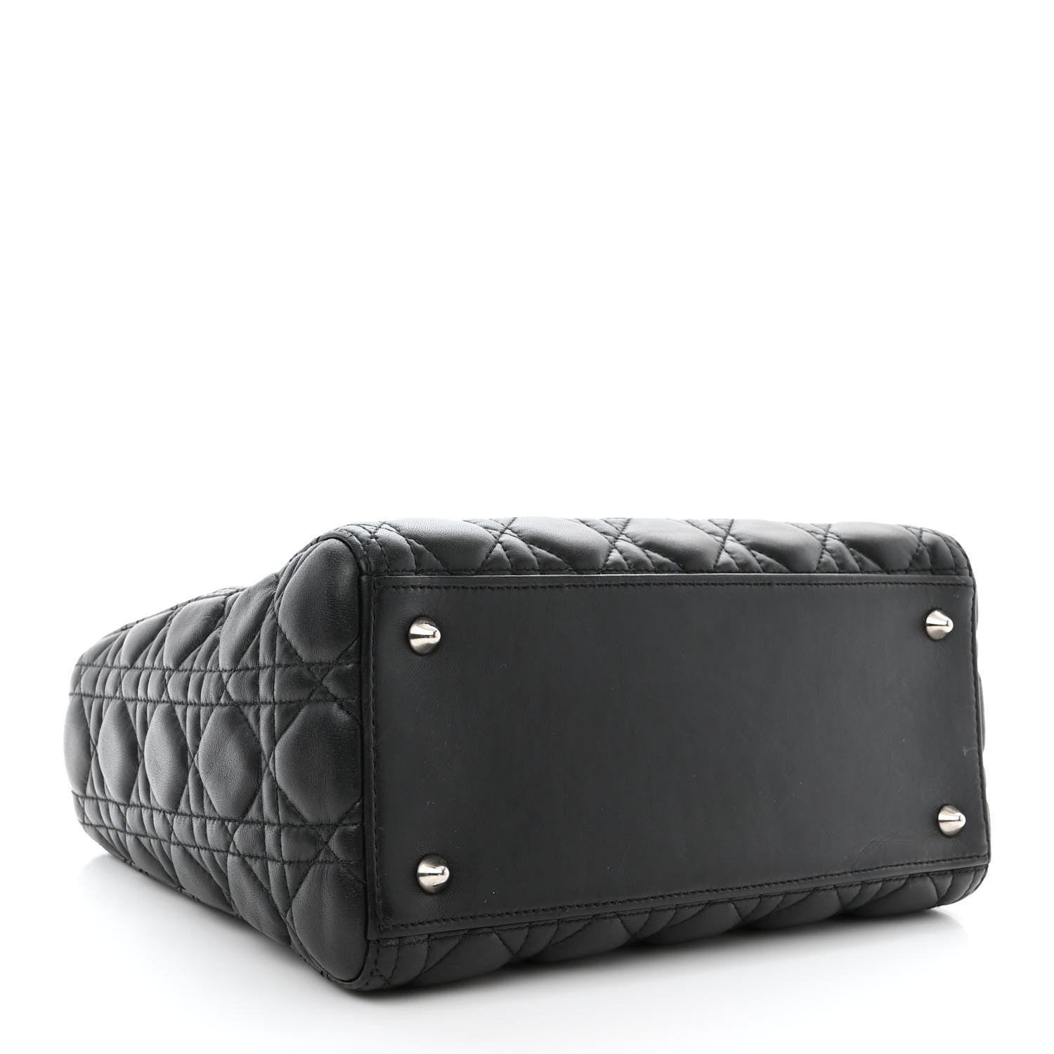 Christian Dior Lambskin Cannage Medium Lady Dior Black 4 of 13