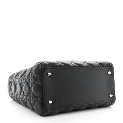 Christian Dior Lambskin Cannage Medium Lady Dior Black 4 of 13