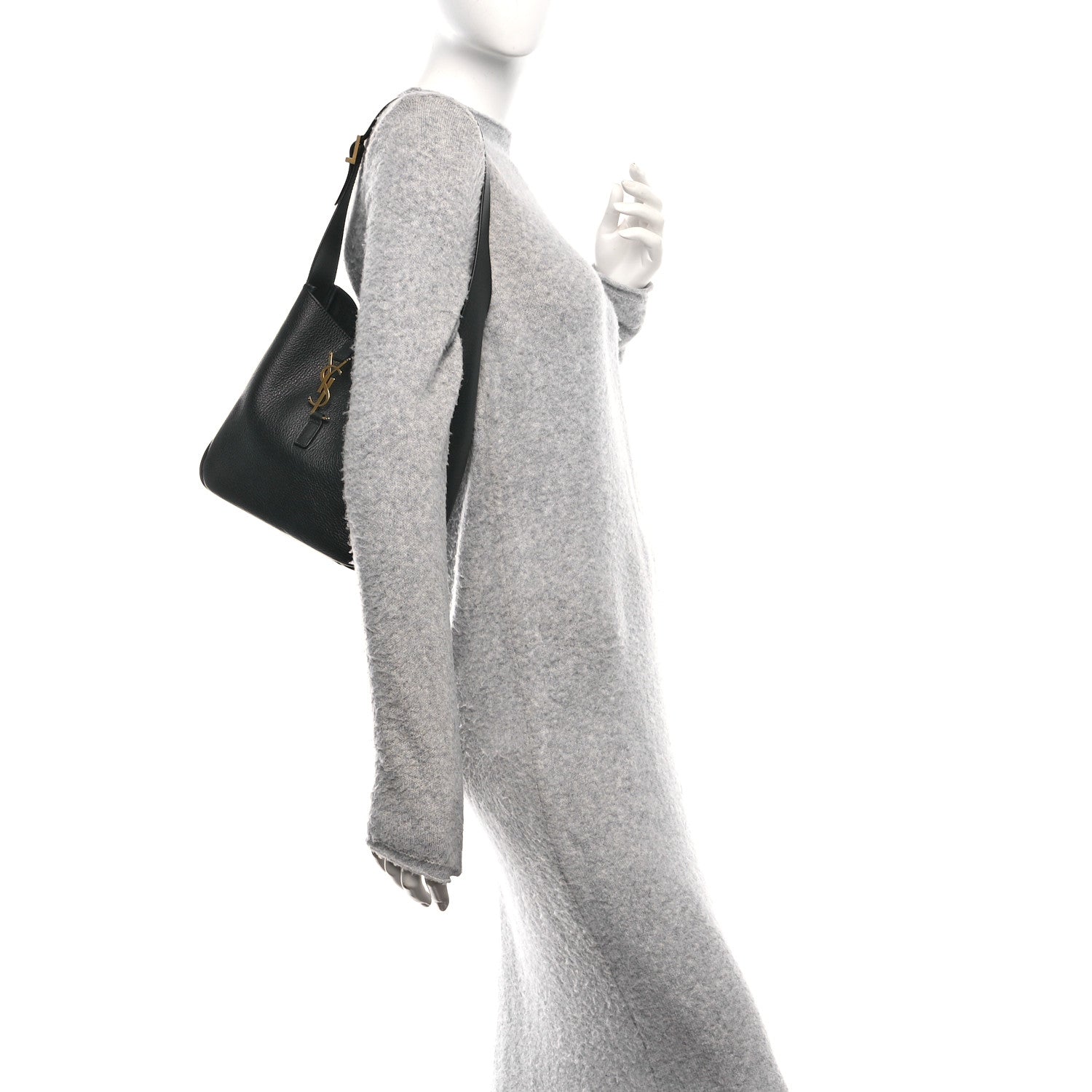 Saint Laurent Smooth Calfskin Small Le 5 A 7 Soft Hobo Black 2 of 11