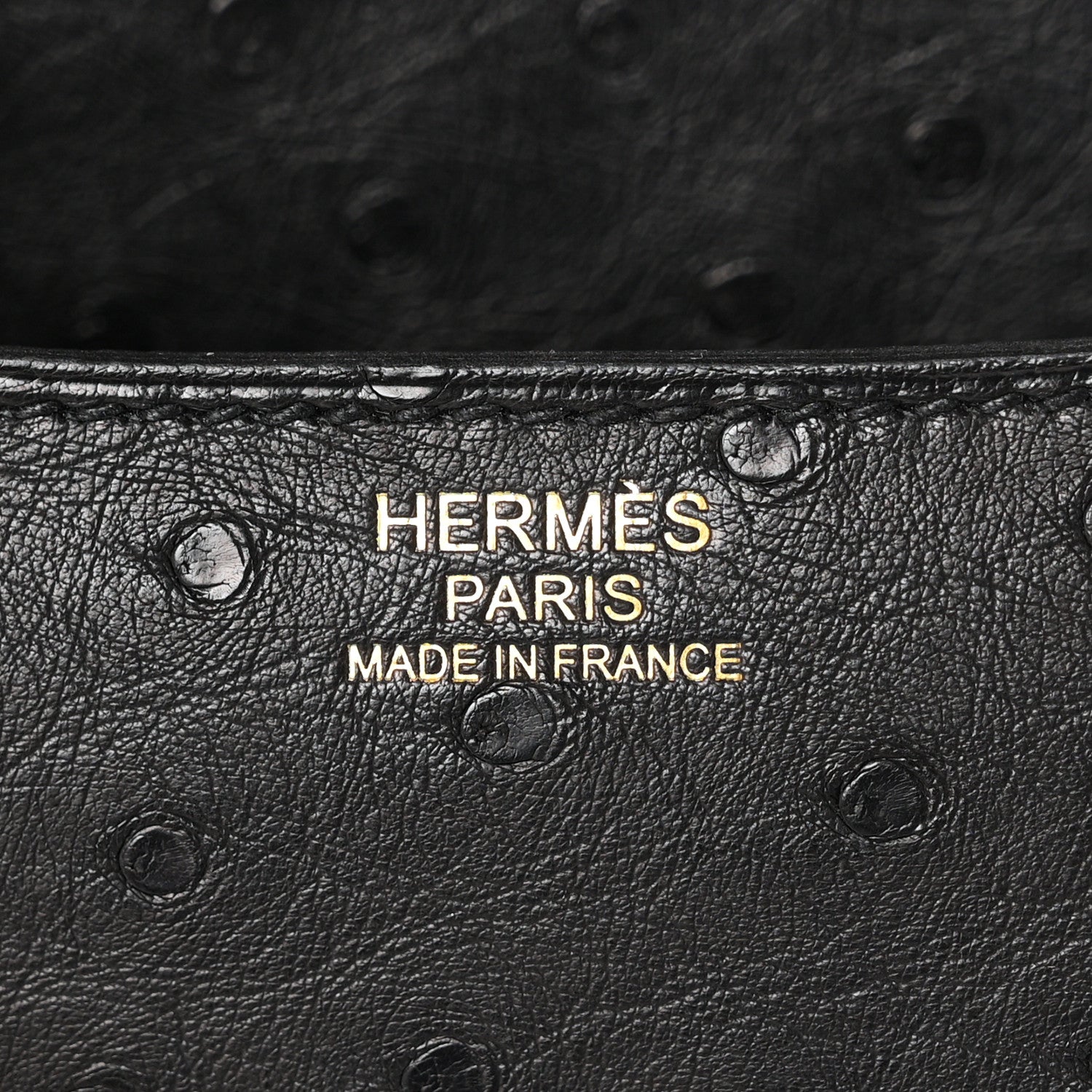 Hermes Ostrich Constance 24 Black 6 of 11