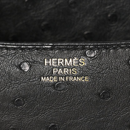 Hermes Ostrich Constance 24 Black 6 of 11