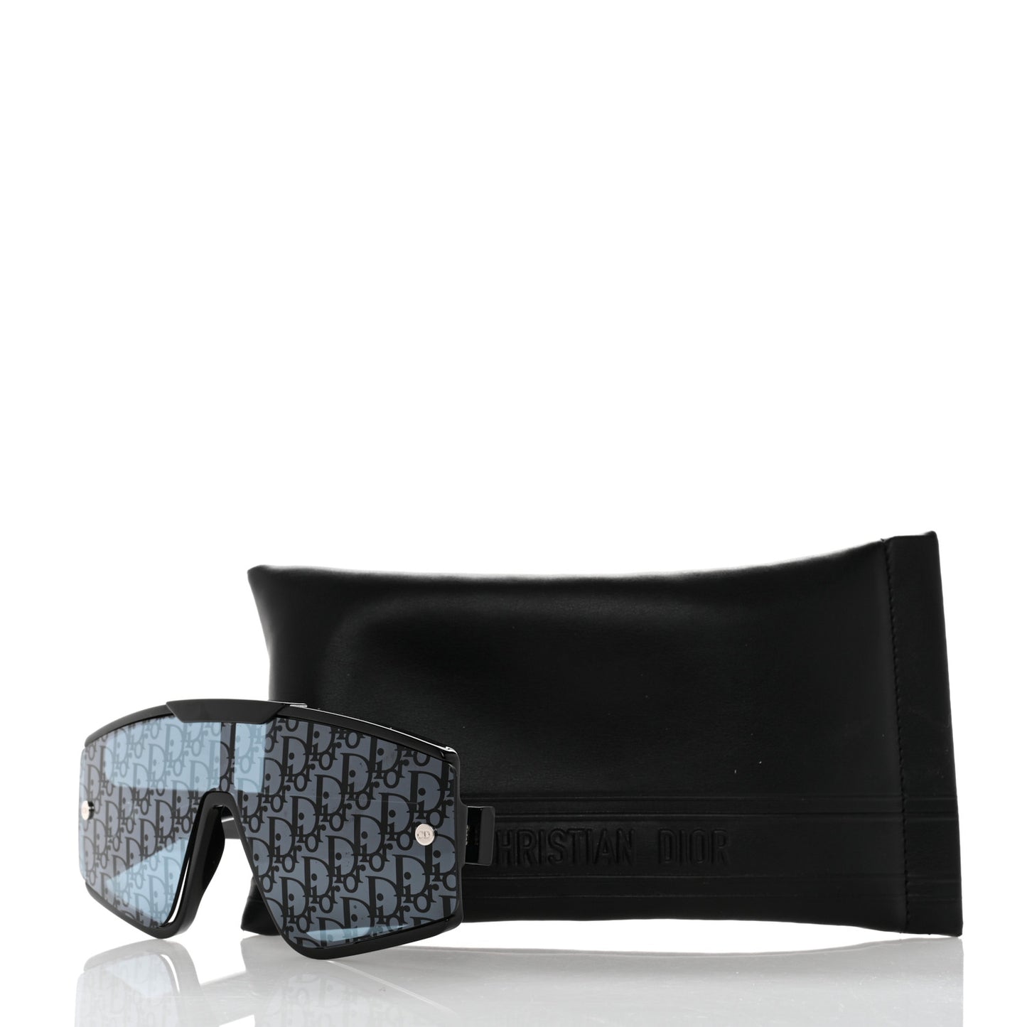 Acetate Diorxtrem MU Oblique Mask Sunglasses Black