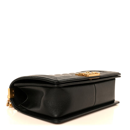 Chanel Caviar Quilted Medium Boy Flap Black 3 of 9