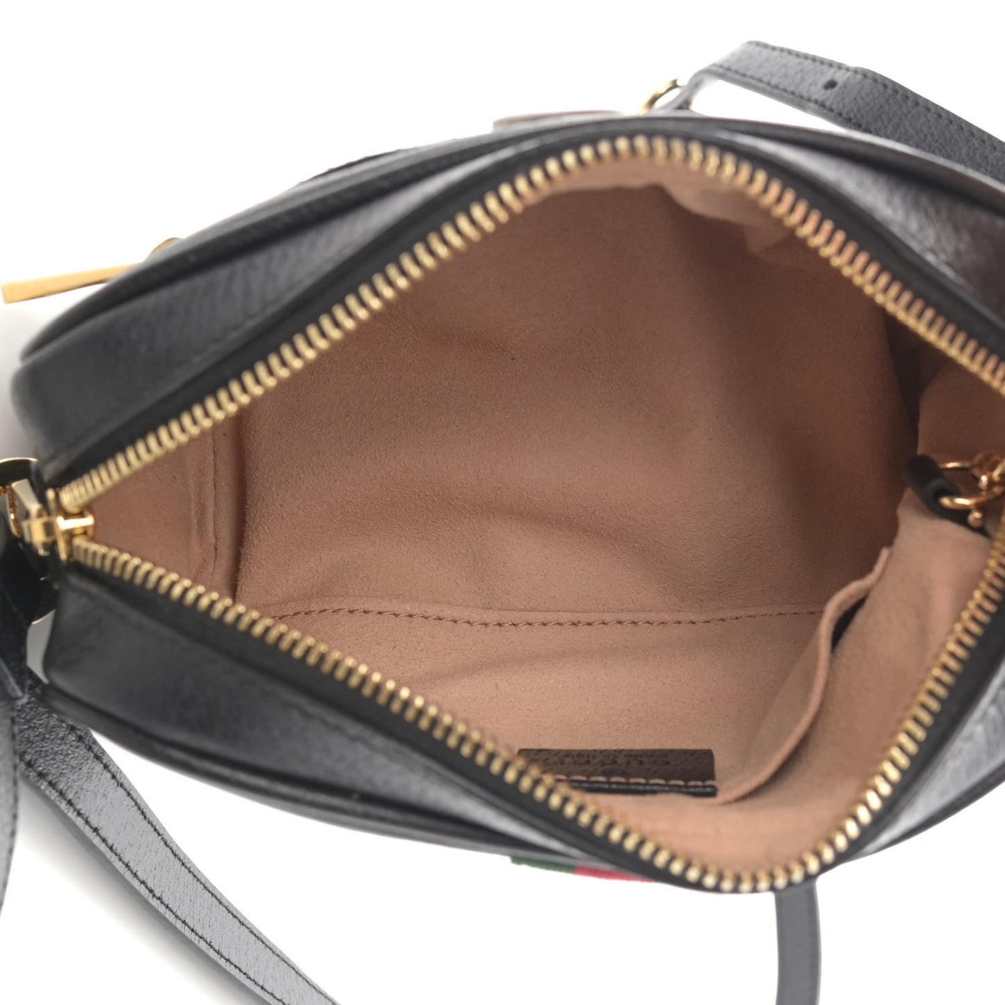 Calfskin Web Mini Ophidia Shoulder Bag Black