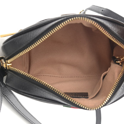 Gucci Calfskin Web Mini Ophidia Shoulder Bag Black 5 of 12