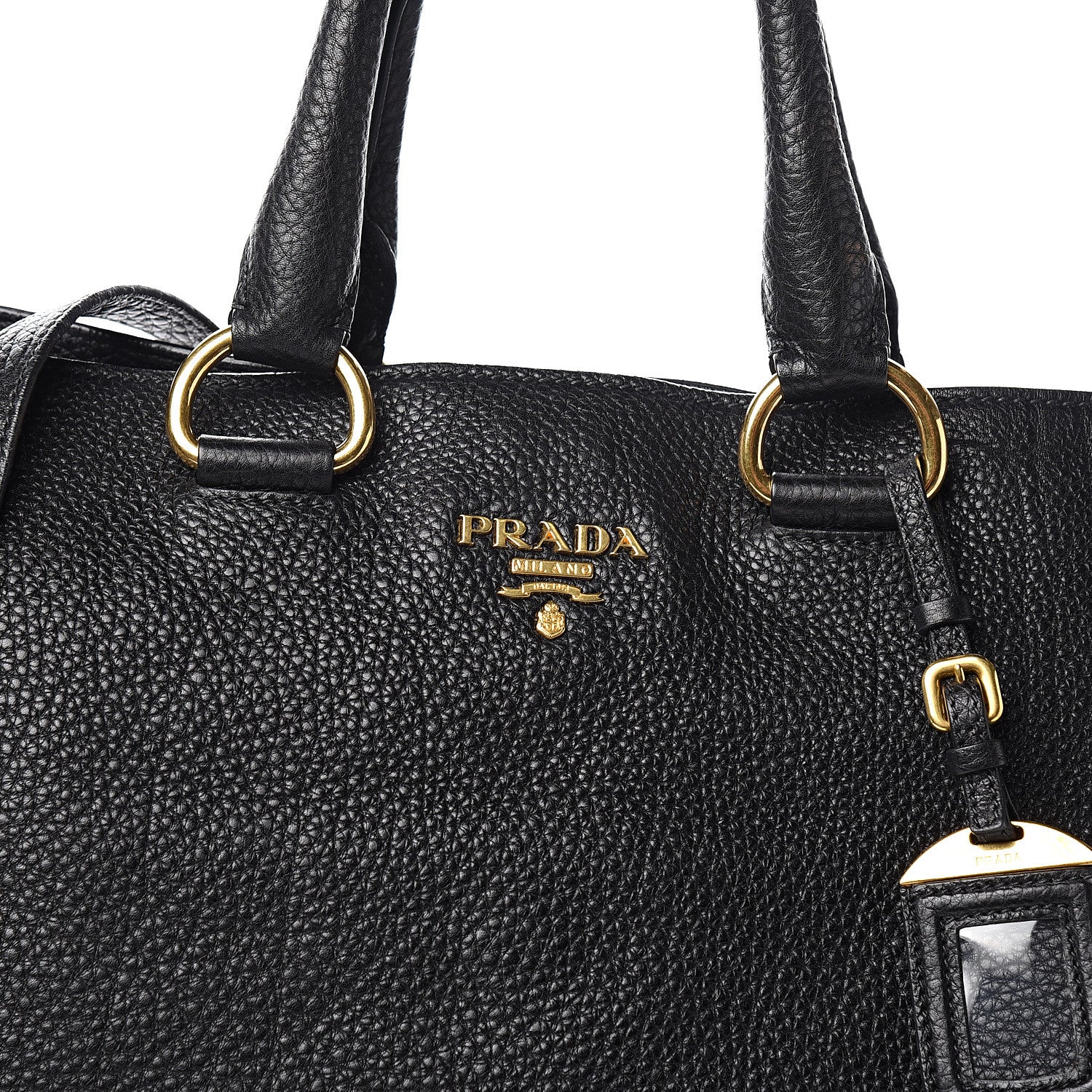 Prada Vitello Daino Tote Black 9 of 9