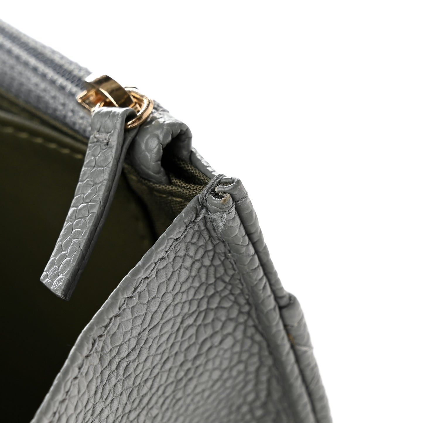 Caviar Quilted Boy Wallet On Chain WOC Grey