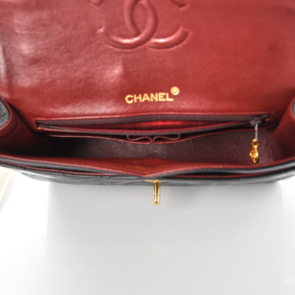 Chanel Lambskin Quilted Medium Double Flap Black 6 of 9
