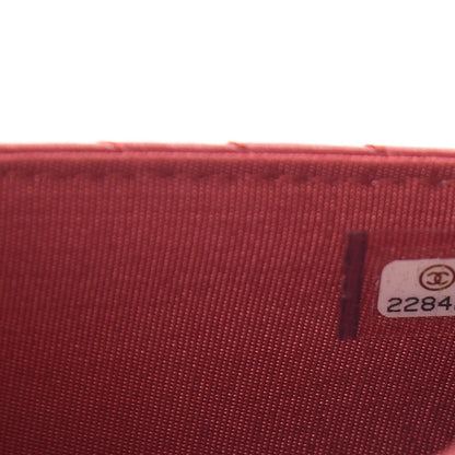 Chanel Calfskin Chevron Quilted Boy Wallet On Chain WOC Red 8 of 11