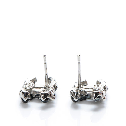 Chanel Pearl CC Earrings Black Silver 3 of 4